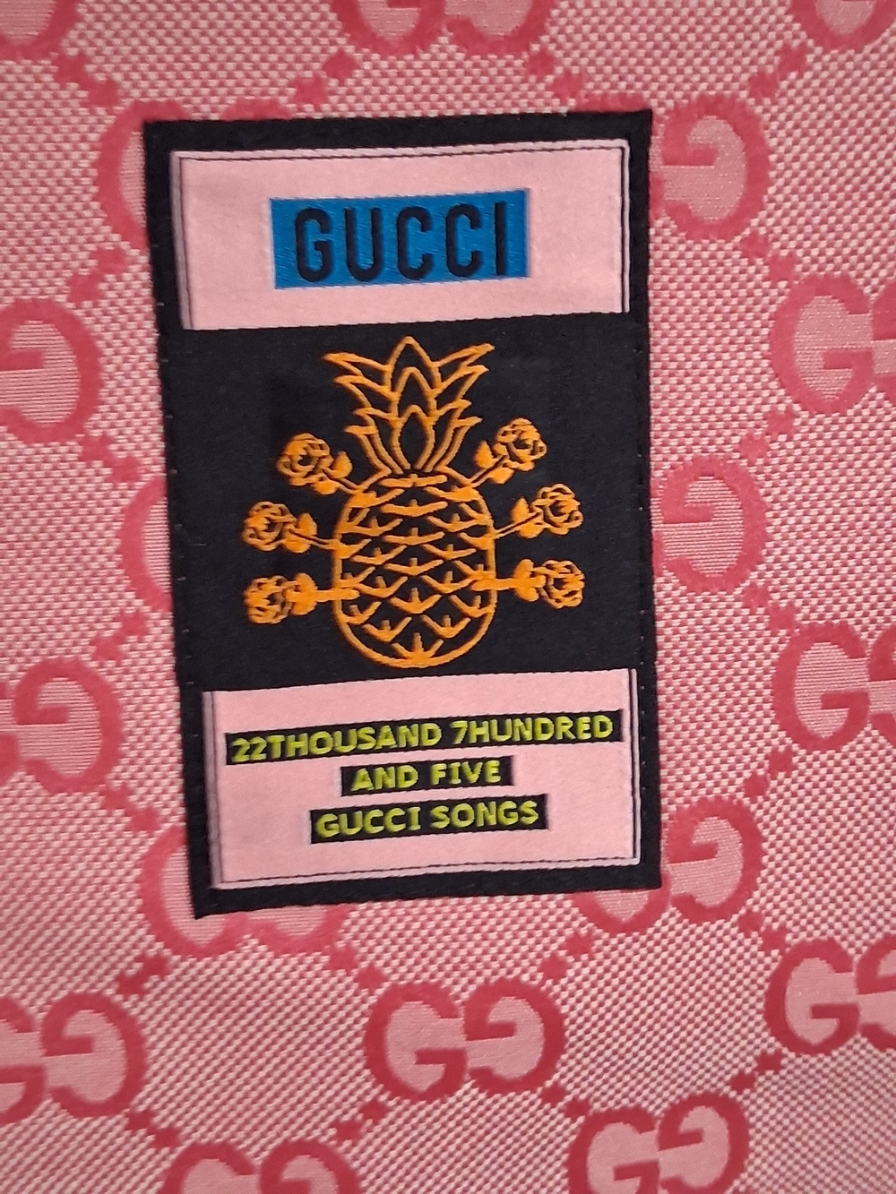 Embroidered Tote Lined/ With Pink Charm - Picture 2 of 7